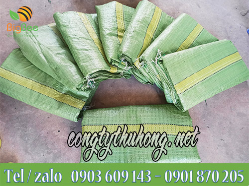 Bao tải xanh nhạt kt 80cm * 110cm