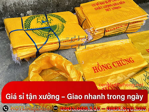 Bao PP in logo Bao tải PP in logo giá sỉ tại xưởng