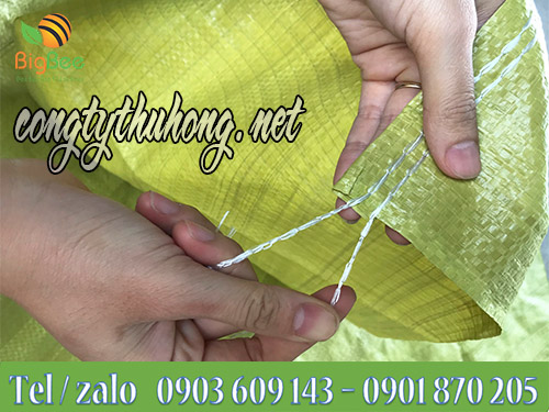 bao tải được may chỉ rất tỉ mỉ và chắc chắn