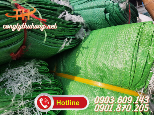 Bao tải xanh đựng gạo