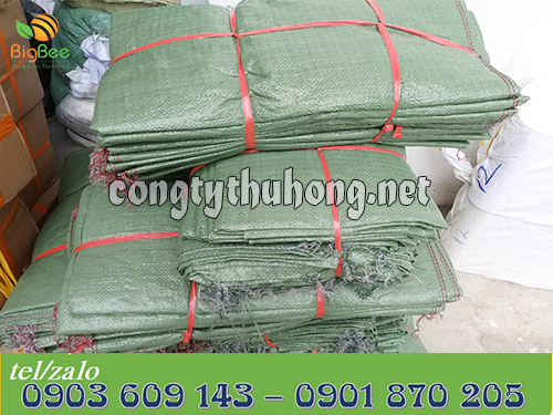 Bao tải dứa xanh rêu kt 70cm * 110cm