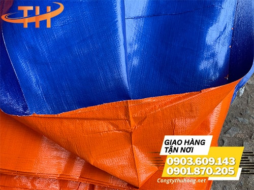 Bạt nhựa 2 da cam xanh Bạt 2 da giá rẻ