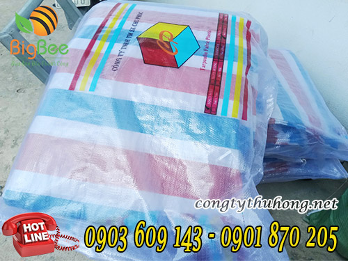 Bạt nhựa sọc 3 màu Tarpaulin khổ 50m