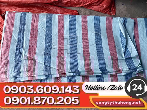Bạt che công trình Bạt che công trình sọc đỏ xanh