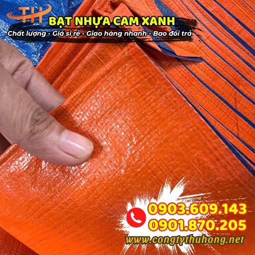 Bạt nhựa xanh cam giá tốt Bạt nhựa xanh cam giá tốt