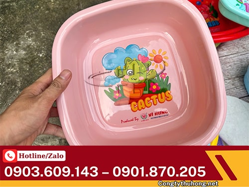 Thau nhựa vuông Bộ thau nhựa vuông