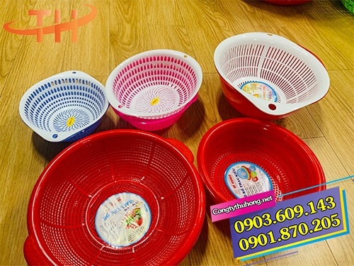 Bộ thau rổ nhựa Bộ thau rổ nhựa