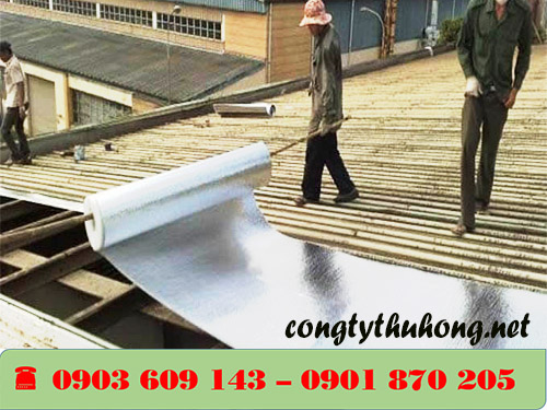 Thi công chống nóng trần nhà bằng xốp cách nhiệt 2 mặt bạc