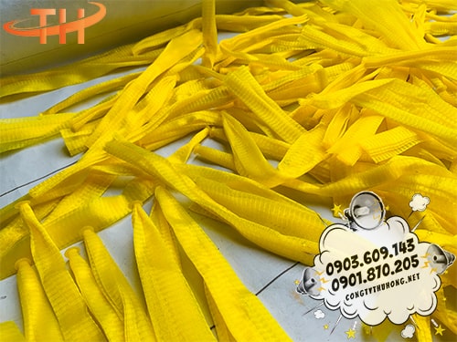 Túi lưới đựng trái cây vàng Cung cấp giá rẻ túi lưới bọc trái cây