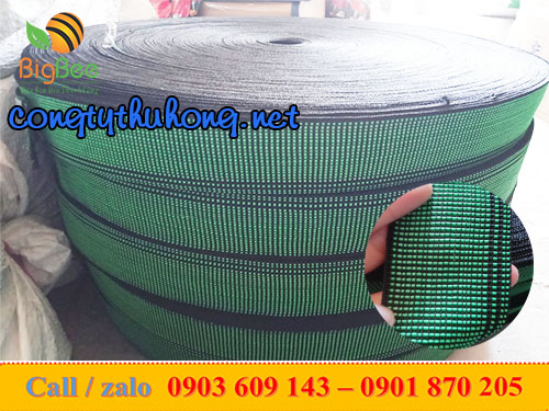 Cuộn dây bố xanh bản dẹt 5cm dài 100m