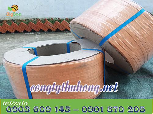 Cuộn dây đai pp cam 1f4 trọng lượng 10kg