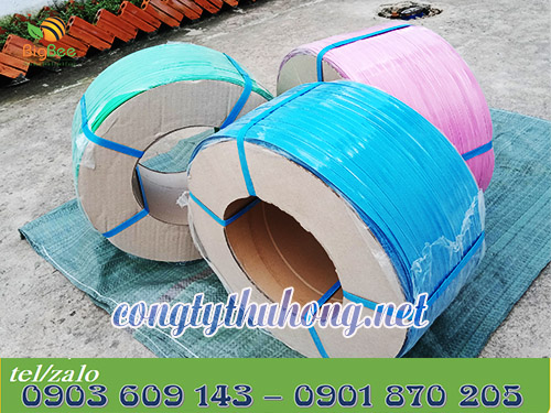 Cuộn dây đai pp màu 1f4 trọng lượng 10kg