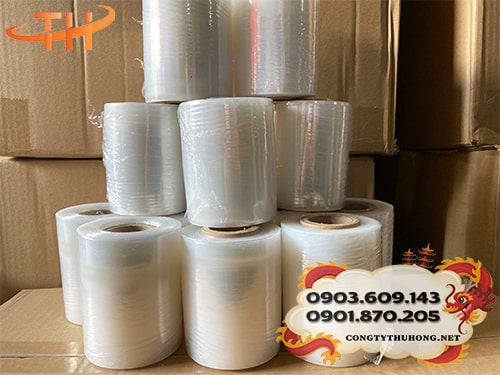 Cuộn màng pe quấn hàng hóa màu trắng Cuộn màng pe quấn hàng hóa màu trắng