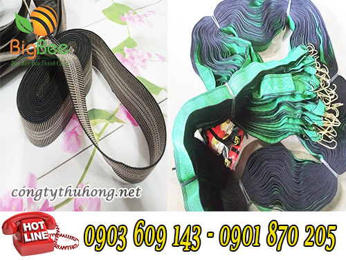 Dây chun bố bản dẹt 5cm có móc thép