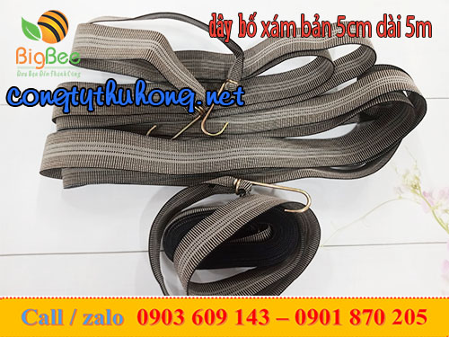 Dây buộc hàng bố xám bản 5cm dài 5m