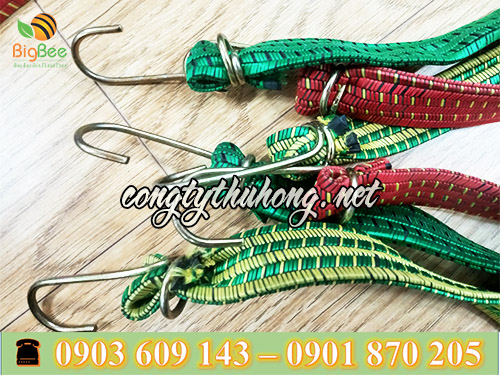 Dây chun buộc hàng bản dẹt 2,5cm có móc thép