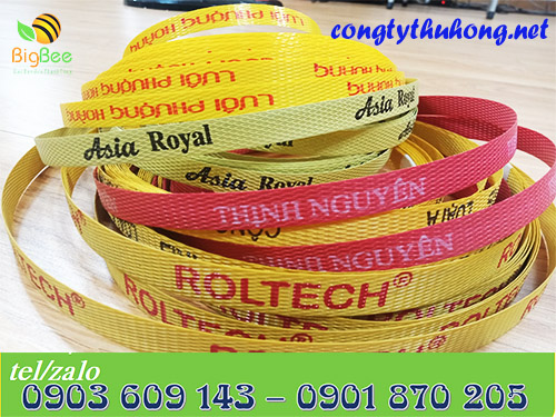 Mẫu các loại dây đai nhựa PP in logo thương hiệu
