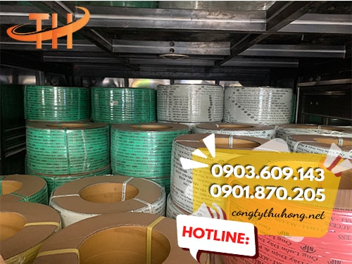 Dây đai nhựa in logo nhiều màu Dây đai nhựa in logo nhiều màu