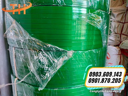 Dây đai nhựa PET xanh trơn Dây đai nhựa PET xanh trơn