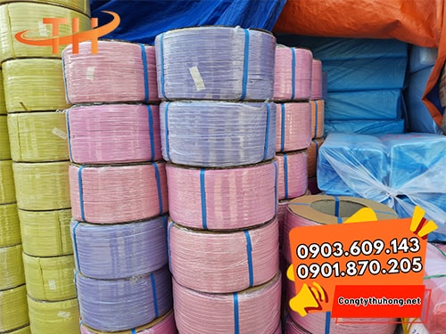 Dây đai nhựa pp tím hồng Dây đai nhựa pp giá rẻ tphcm