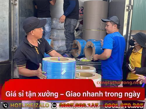 Dây đai PP đóng thùng Dây đai PP siết pallet giá tận xưởng