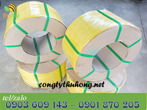 Cuộn dây đai nhựa PP vàng 10kg