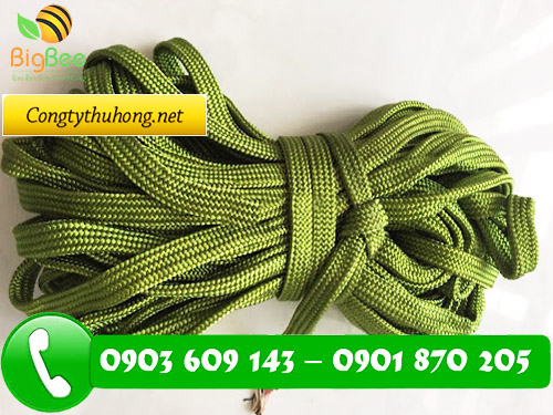 Cuộn 20m dây dù dẹt xanh rêu bản 2cm