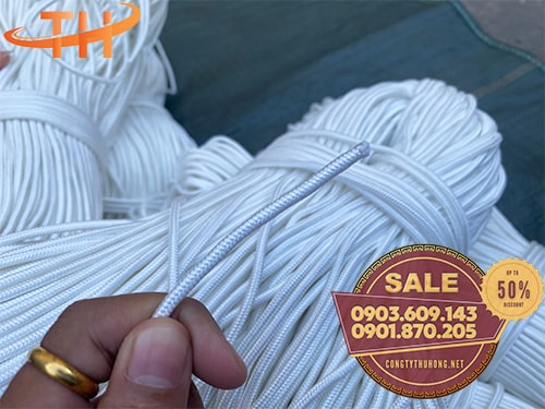 Dây dù tròn trắng Dây dù tròn trắng giá rẻ tại TPHCM