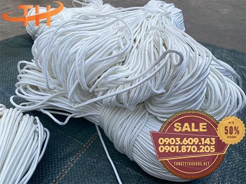 Dây dù tròn trắng Dây dù tròn trắng