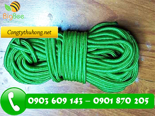 Cuộn 30m dây dù tròn xanh lá độ dày 6mm