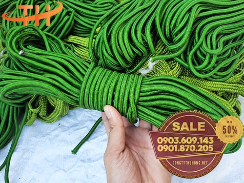 Dây dù tròn xanh Dây dù tròn xanh