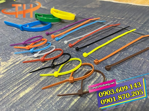 Dây rút nhựa màu 1 tấc Dây rút nhựa màu 1 tấc