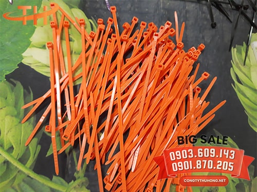 Dây rút nhựa màu cam 10cm Dây rút nhựa màu cam 10cm