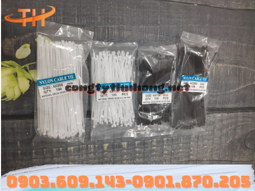 Dây rút nhựa trắng đen