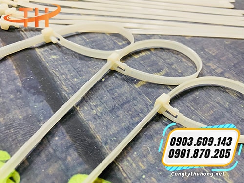 Dây rút nhựa trắng tháo mở được Dây rút nhựa trắng tháo mở được