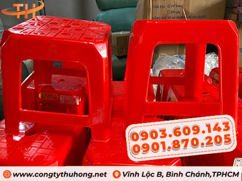 Ghế đẩu nhựa đỏ Ghế đẩu nhựa