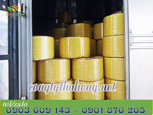 Giao hàng dây đai pp nhựa cho khách hàng sỉ