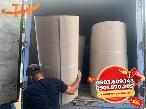 Giấy cuộn carton 2 lớp Giấy cuộn carton 2 lớp