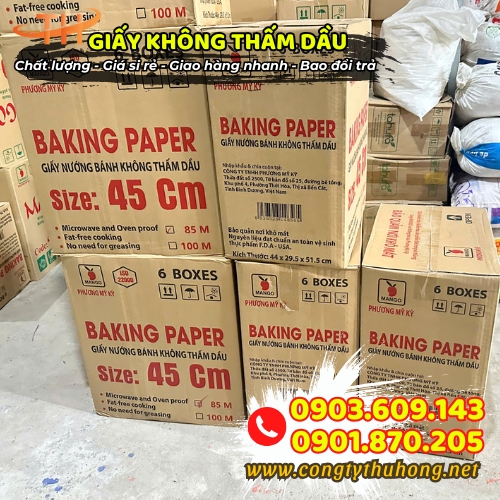 Giấy không thấm dầu thực phẩm Giấy không thấm dầu thực phẩm