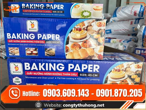 Giấy nướng bánh không thấm dầu Mango Giấy nướng bánh không thấm dầu Mango 45cm