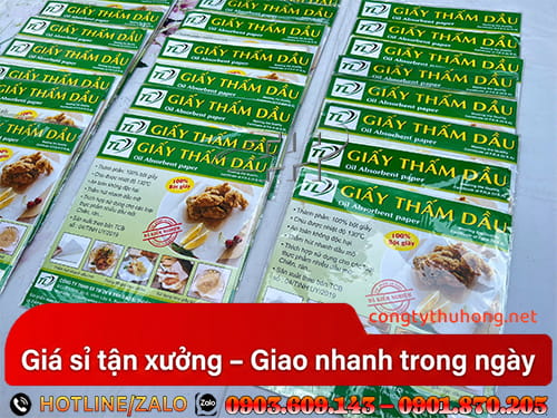 Giấy thấm dầu thực phẩm Giấy thấm dầu thực phẩm giá sỉ cho đại lý