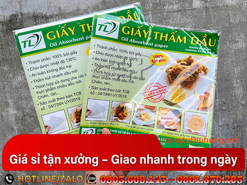 Giấy thấm dầu thực phẩm Giấy thấm dầu thực phẩm giá sỉ