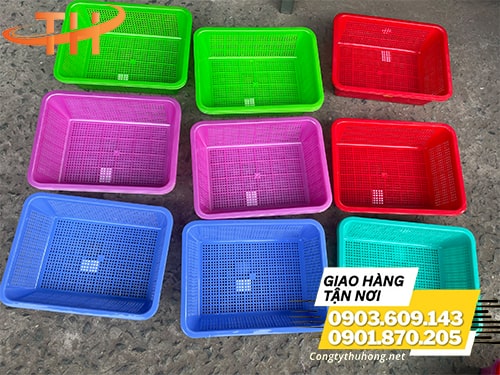 Rổ nhựa chữ nhật Kho sỉ nhựa gia dụng