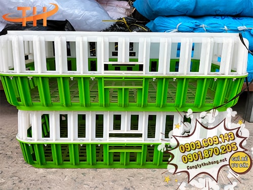 Lồng đựng gà trắng xanh Lồng đựng gà giá rẻ