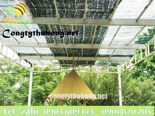 Lưới nhựa Đài Loan còn được dùng che nắng sân vườn