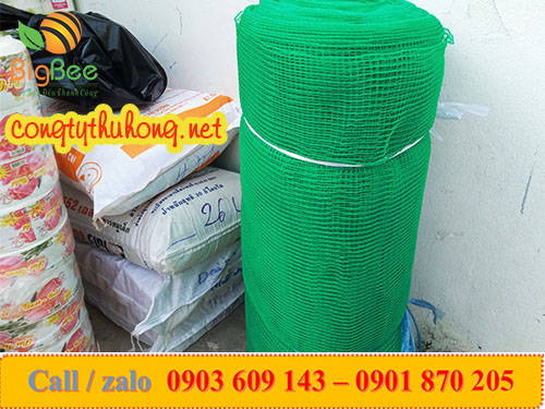 Cuộn lưới nhựa xanh ô vuông nhỏ 1m2