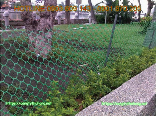 lưới nhựa cứng rào vườn