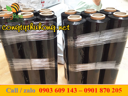 Cuộn màng PE đen khổ 40cm * 3kg * lõi 200gr