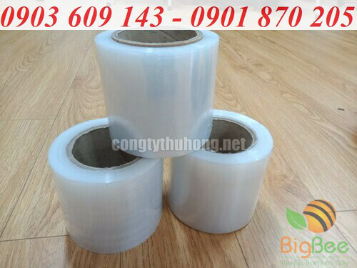 Cuộn màng PE quấn hàng trong suốt khổ 10cm