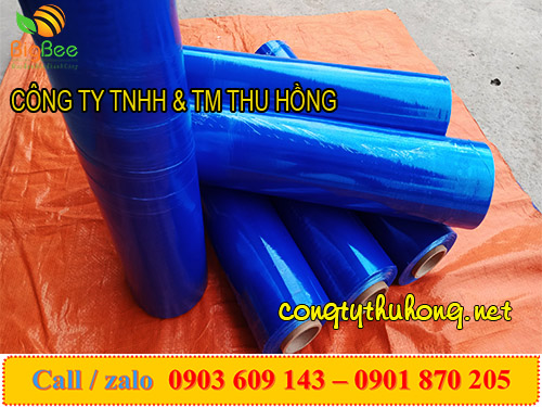 Cuộn pe quấn hàng màu xanh dương khổ 50cm